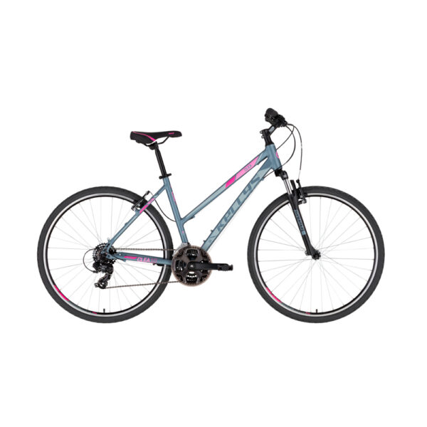 rower crossowy kellys clea 10 m (28") 2022 grey pink
