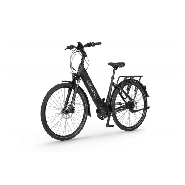 rower elektryczny ecobike lx 19” (28”) 2023 black lg 48v 14 ah (80-135 km) na ukos lewo