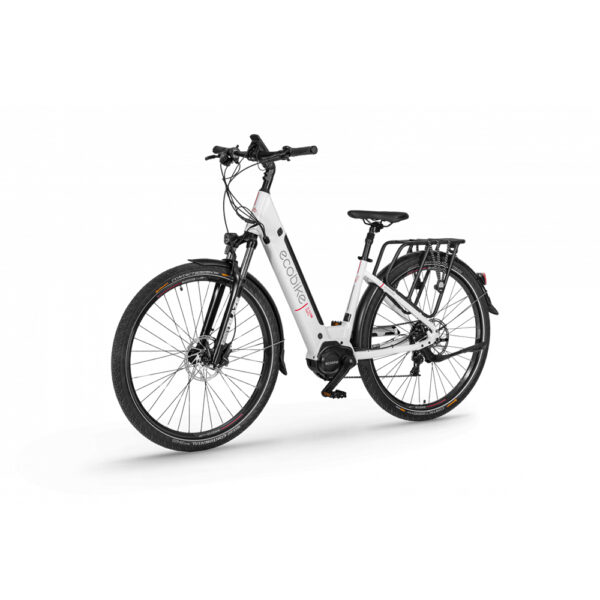 rower elektryczny ecobike lx300 17" (18") 2022 white lg 48v 10,4 ah (50-80km) pod kątem lewo