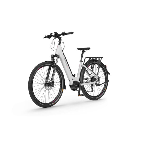 rower elektryczny ecobike lx300 17” (28”) 2023 white lg 48v 14 ah (80-135 km) na ukos lewo