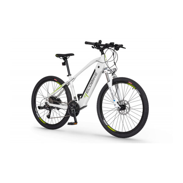 rower elektryczny ecobike sx3 17" (27,5") 2022 white lg 36v 17,5 ah (90-140km) na ukos