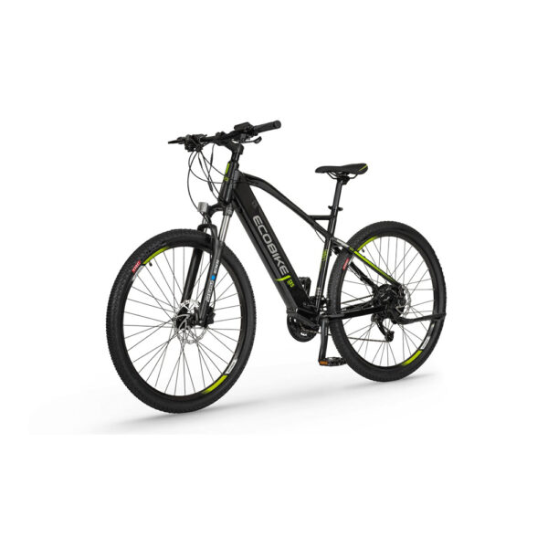 rower elektryczny ecobike sx5 20" (29") 2022 black lg 36v 17,5 ah (90-140km) na ukos lewo