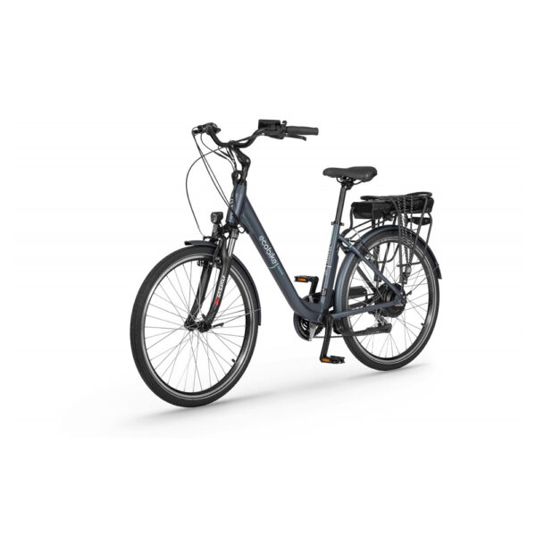 rower elektryczny ecobike traffic 17” (26”) 2023 navy blue greenway 36v 14,5 ah (60-140 km) na ukos lewo