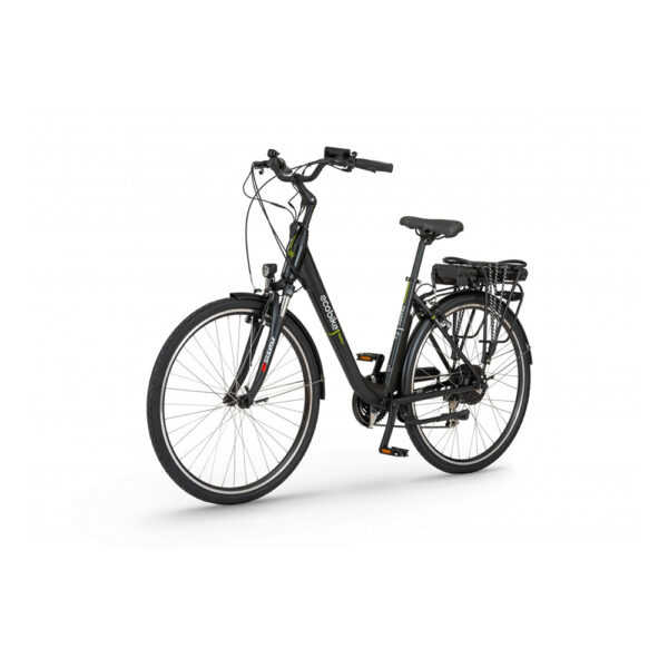 rower elektryczny ecobike traffic 28" (28") 2022 black greenway 10,4 ah (50-80km) na ukos lewo