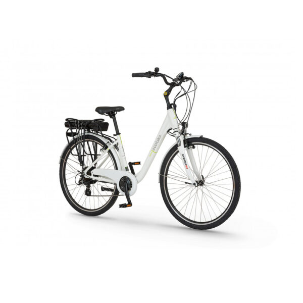 rower elektryczny ecobike traffic 28" (28") 2022 white lg 16 ah (100-130km) na ukos