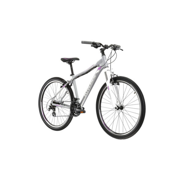 rower górski kross espera 1.1 s 15" (26") 2022 matowy srebrny biały na ukos