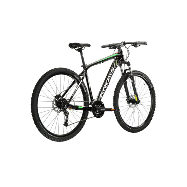 rower górski kross esprit 3.1 m 19" (29") 2022 matowy czarny biały limonkowy tył