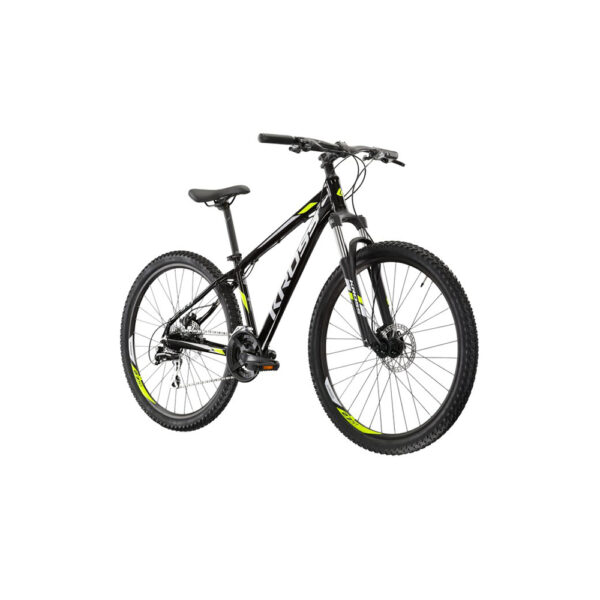 rower górski kross hexagon 5.0 m 19" (29") 2022 połysk czarny limonkowy szary na ukos