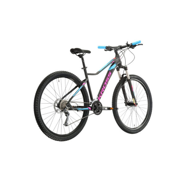 rower górski kross lea 8.0 ds 17" (29") 2022 matowy czarny różowy niebieski tył